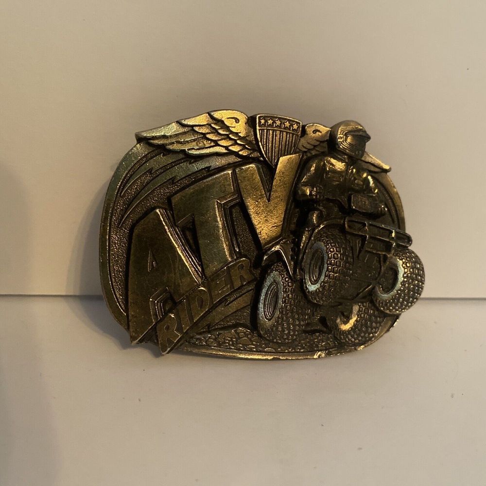 ATV RIDER QUAD, ALL TERRAIN, BELT BUCKLE, Heavy The Great American Buckle Co
